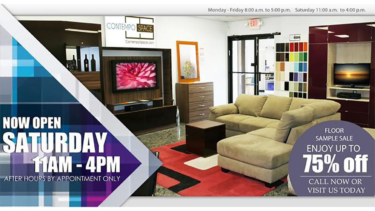 NJ Furniture Showroom Now Open Every Saturday!