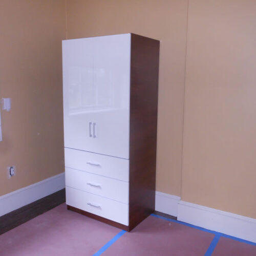 White and Java Armoire in Providence, Rhode Island