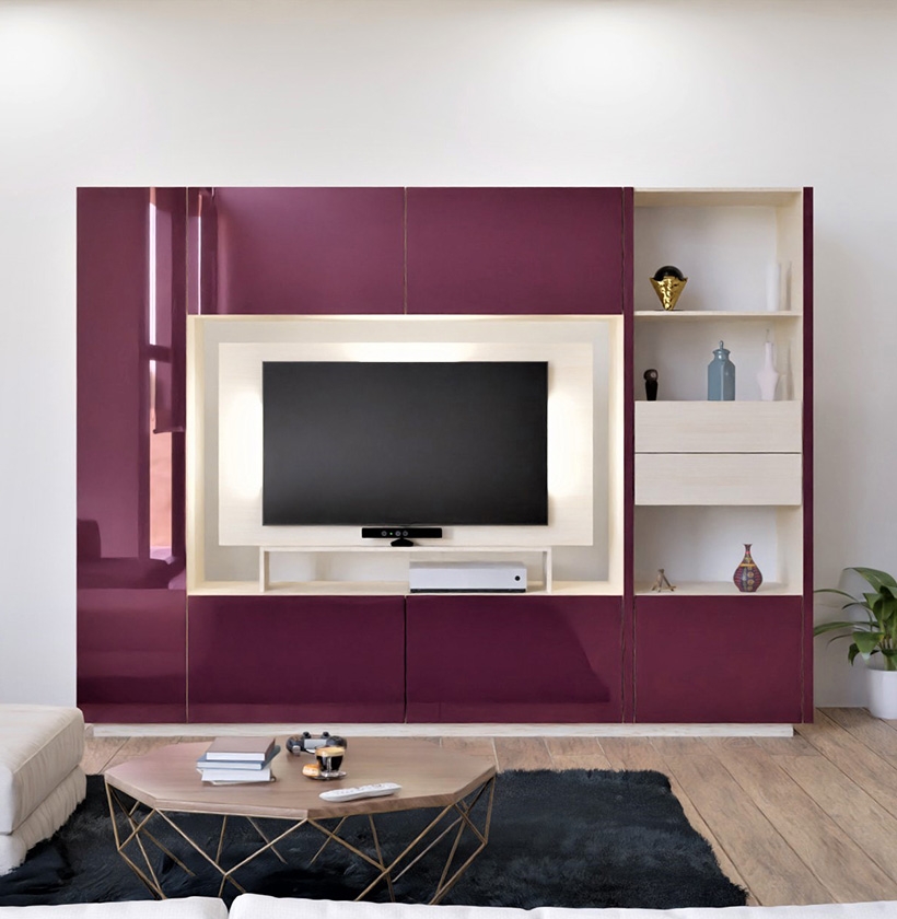 Purple Bruno Wall Unit