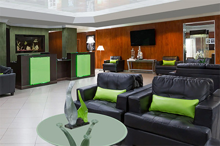 Custom reception desk