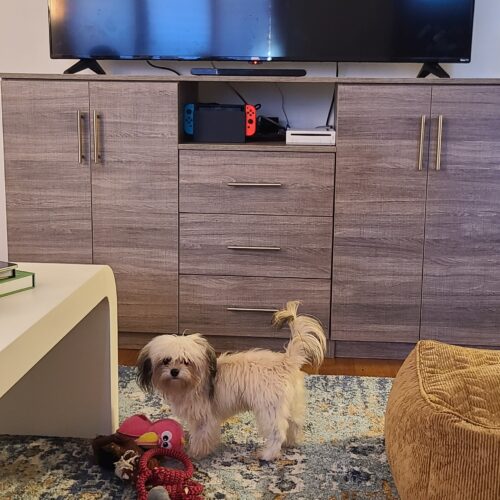 Custom Graphite TV Stand