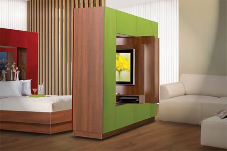 Effortlessly rotate the television