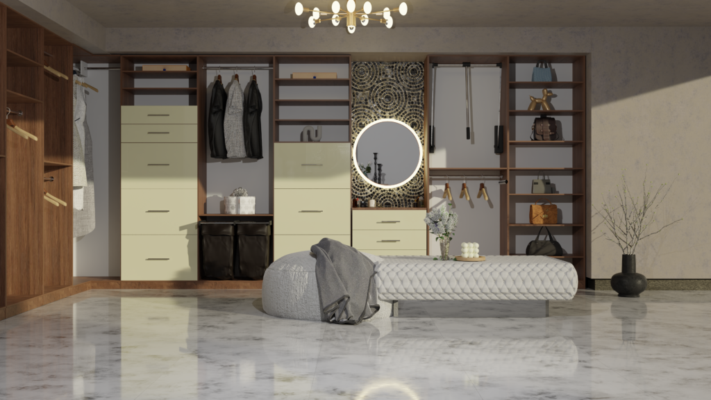 Brown and Cream Isa Closet