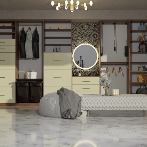 Brown and Cream Isa Closet