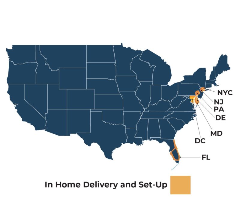 USA delivery areas