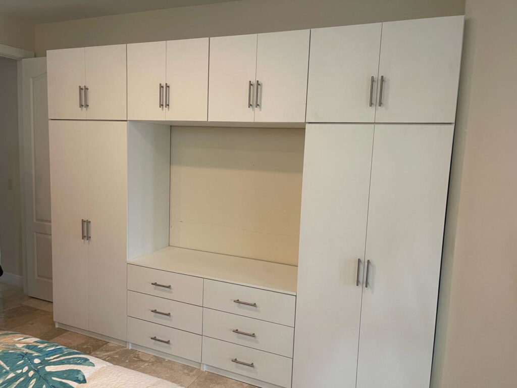 Custom White Aventa TV Wardrobe in Rotonda West, FL