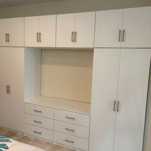 Custom White Aventa TV Wardrobe in Rotonda West, FL
