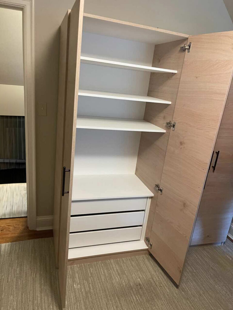 Custom Alta-Style Wardrobe Cabinet in Southport, CT