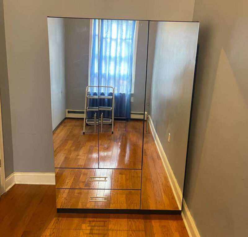 Mirrored Alta 3-Door Armoire in Brooklyn, NY