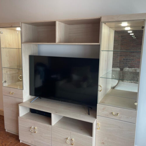 Sovi Entertainment Center & Bella Wardrobe in Manhattan Apartment
