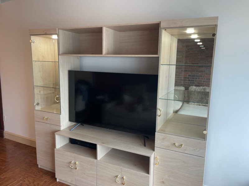 Sovi Entertainment Center & Bella Wardrobe in Manhattan Apartment