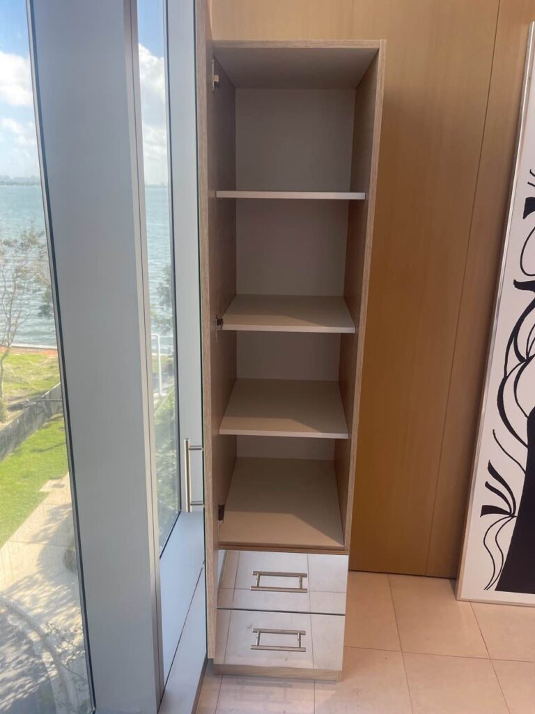 Alta Narrow Storage Solutions for Miami Hair Salon