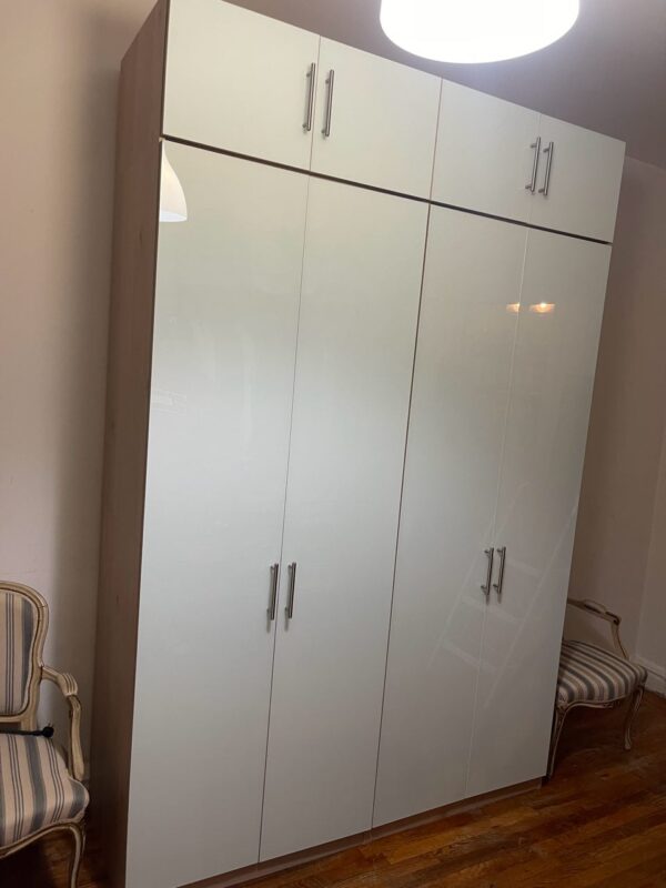Bella Wardrobe Package with Glass Fronts in Bronx Apartment
