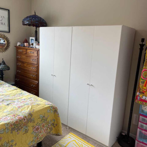 Freestanding Alta 4-Door Wardrobe for Mt Laurel, NJ Apartment