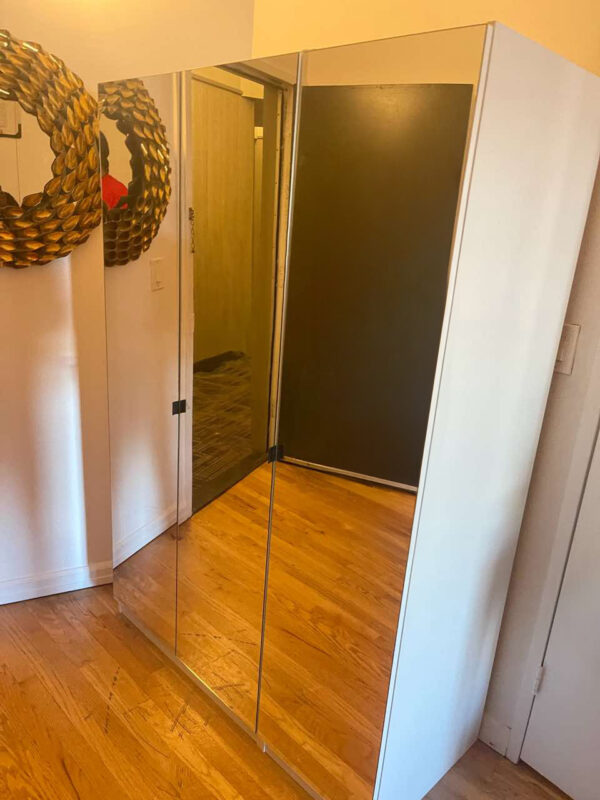 Mirrored Alta Wardrobe and a Half for Manhattan Apartment