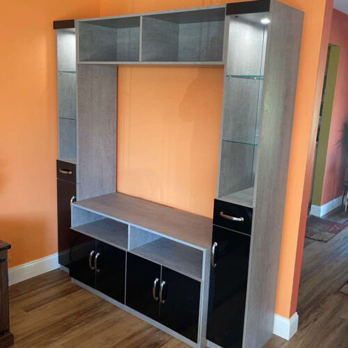 Illuminated Custom Entertainment Center for Neptune, NJ Residence