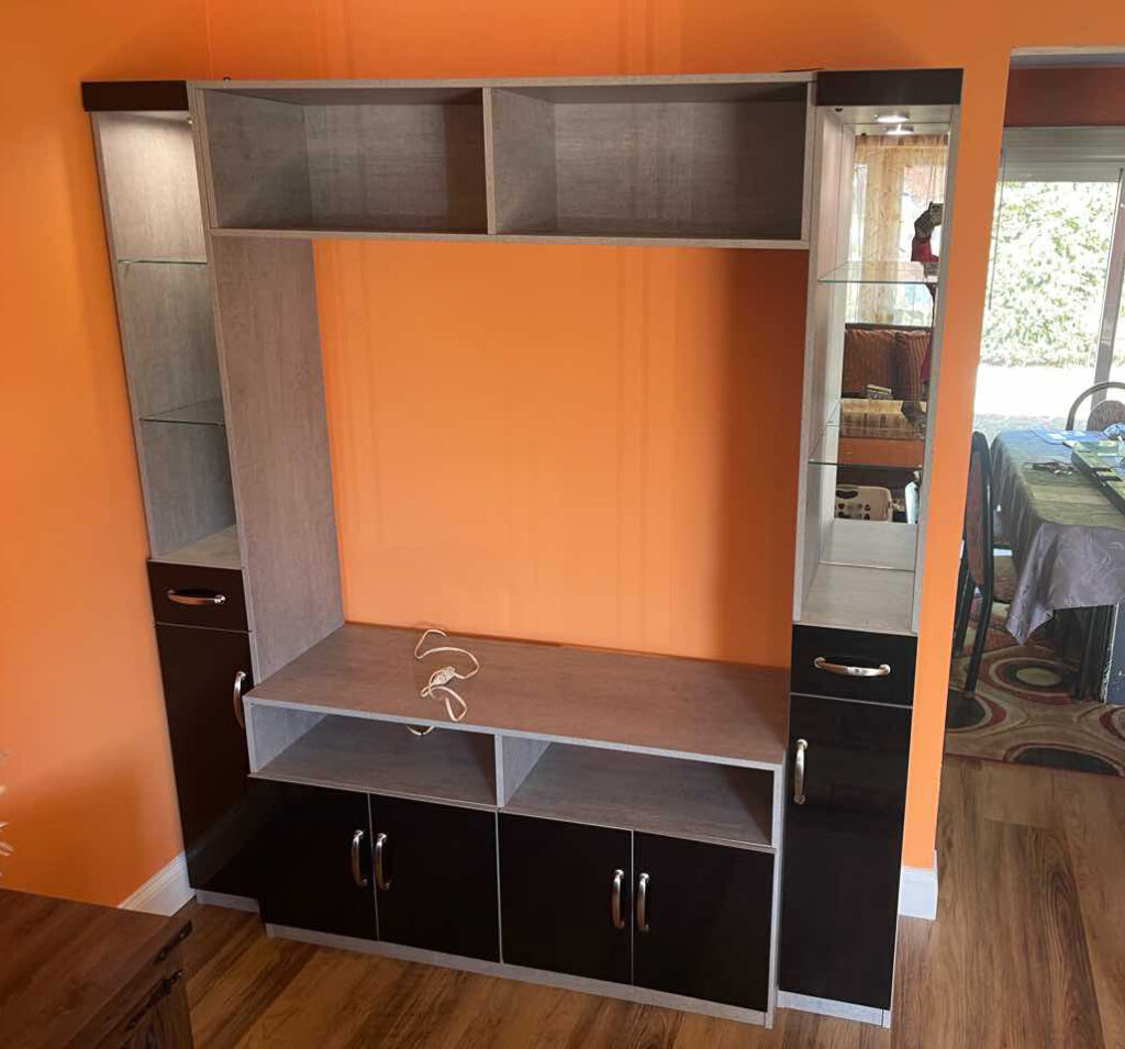Illuminated Custom Entertainment Center for Neptune, NJ Residence