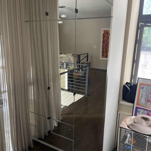 Extra Tall Mirrored Alta Wardrobe for Manhattan Apartment