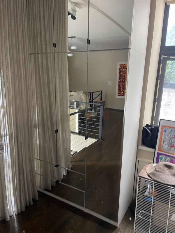 Extra Tall Mirrored Alta Wardrobe for Manhattan Apartment