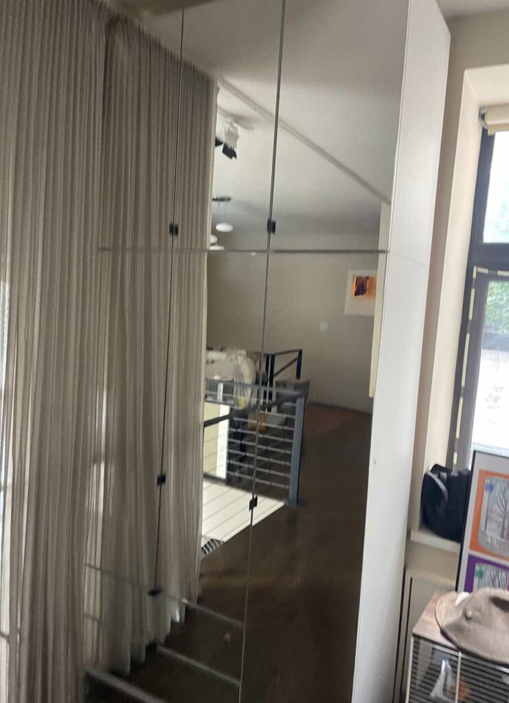 Extra Tall Mirrored Alta Wardrobe for Manhattan Apartment