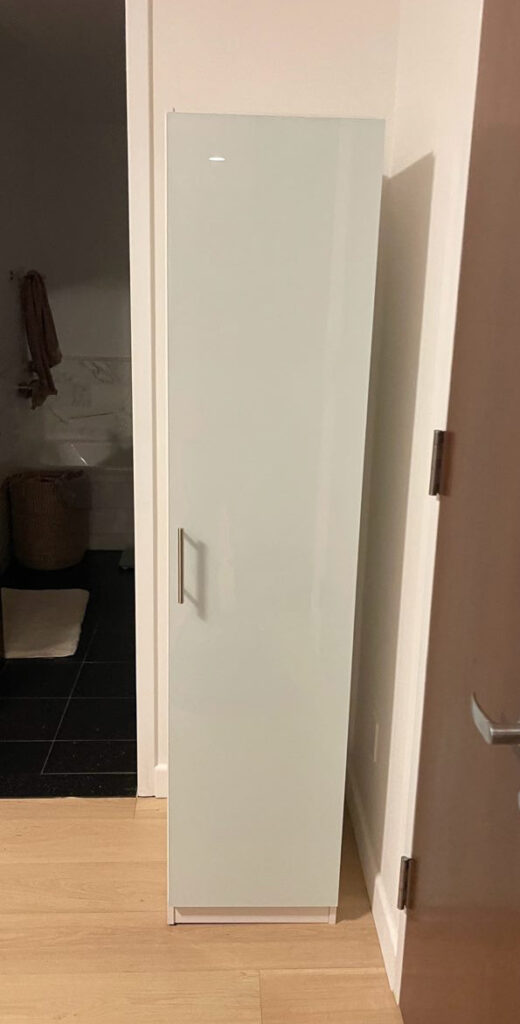 Corner-Fit Narrow Storage Solution for Manhattan Apartment