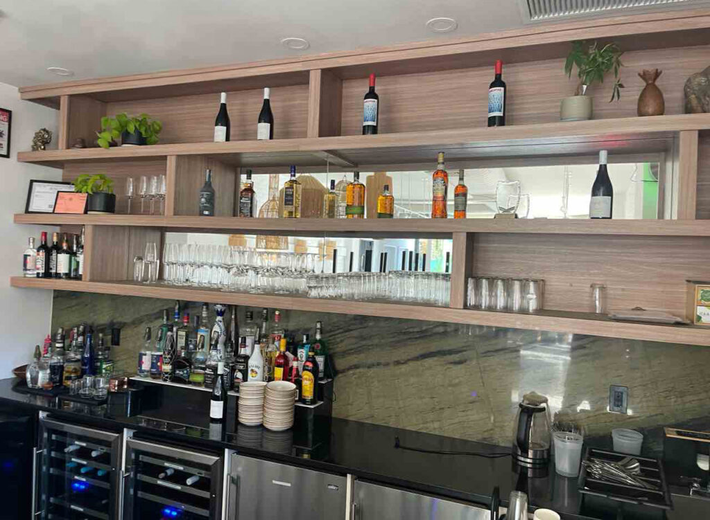 Custom Wall-to-Wall Back Bar System for Brooklyn Establishment