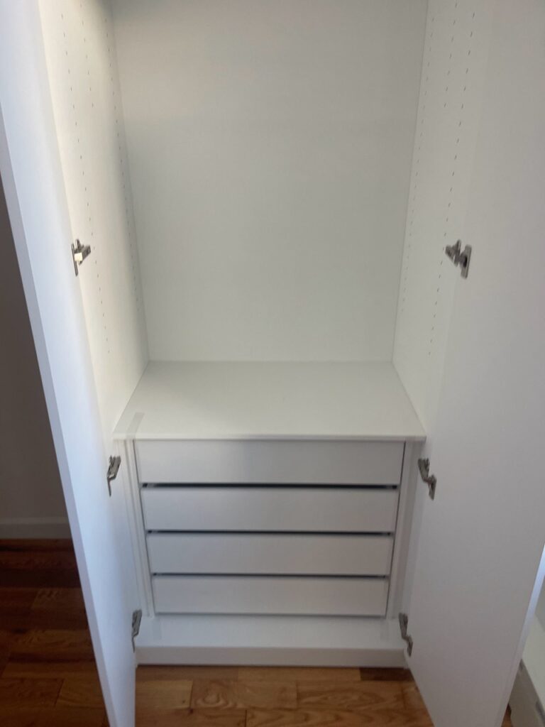 Interior drawers on an Extended-Height Alta Wardrobes