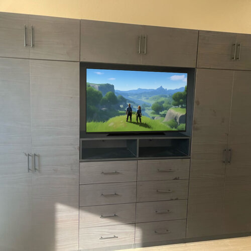Aventa X-Tall TV Wall Unit with Maximum Storage for Naples Bedroom