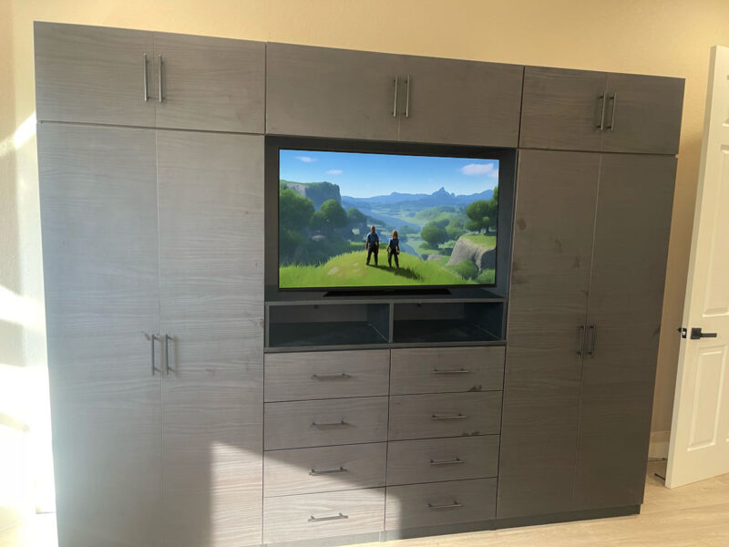 Aventa X-Tall TV Wall Unit with Maximum Storage for Naples Bedroom