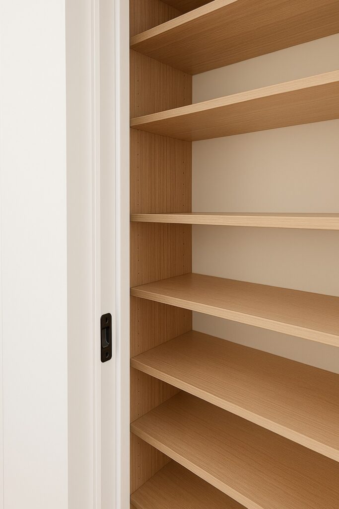 Linen closet shelving organizer