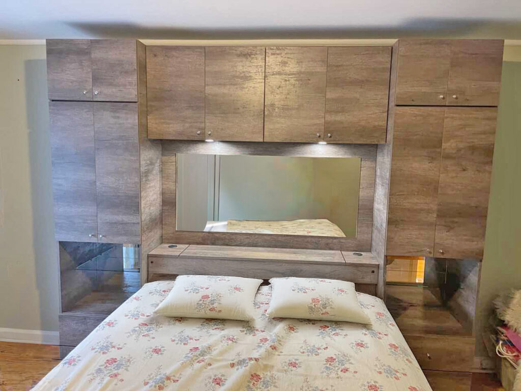 Custom Pier Wall Bed with Integrated Storage for Rutherford, NJ Apartment