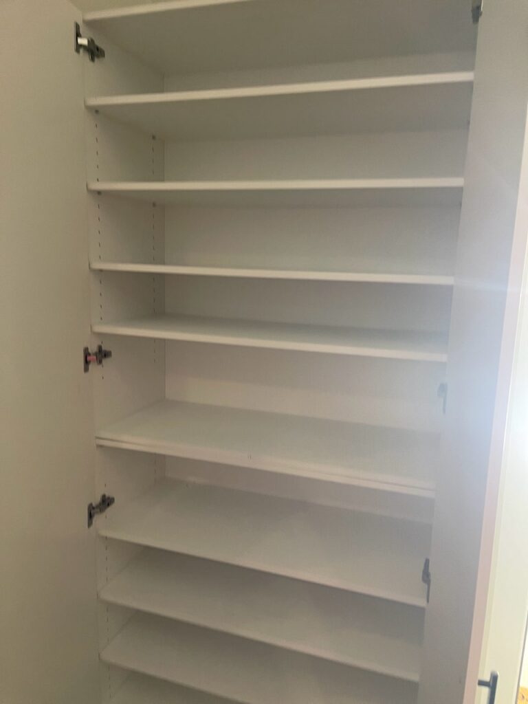 Custom Bella Shoe Closet - Interior Shelves