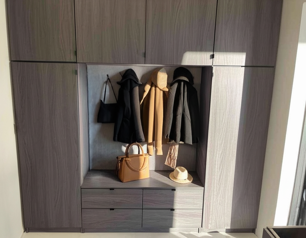 Custom Mudroom Storage & Washer Cabinet Installation in New City New York