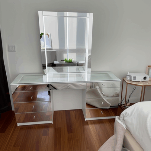 Custom Vanity Makeup Desk Installation in New York New York