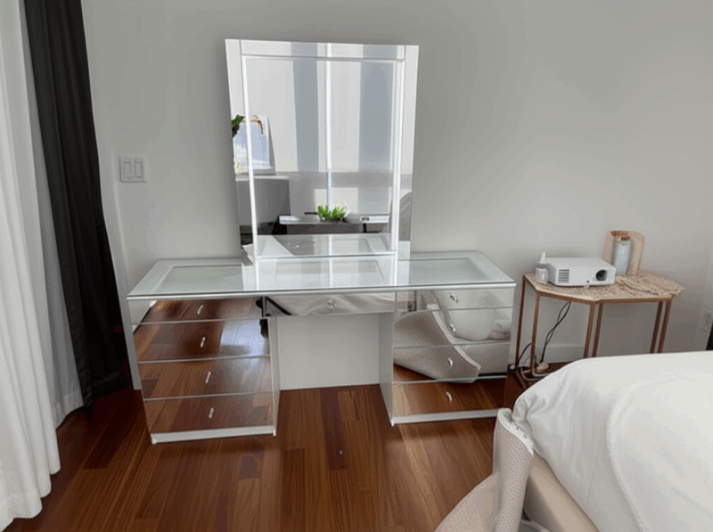 Custom Vanity Makeup Desk Installation in New York New York