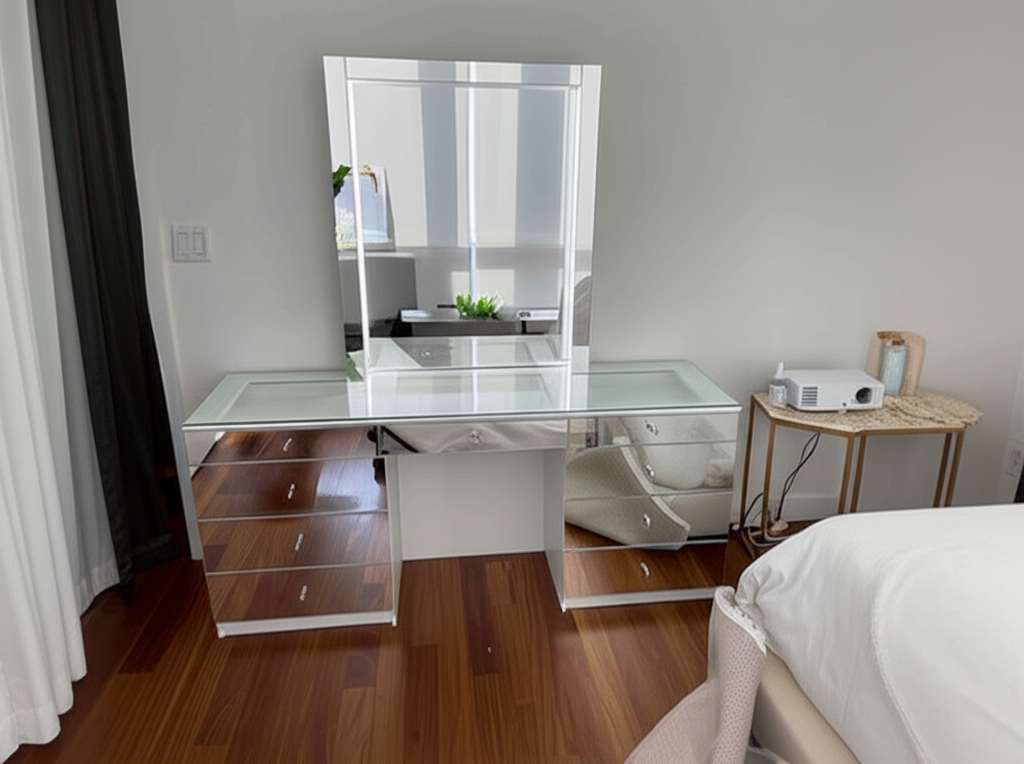 Custom Vanity Makeup Desk Installation in New York New York