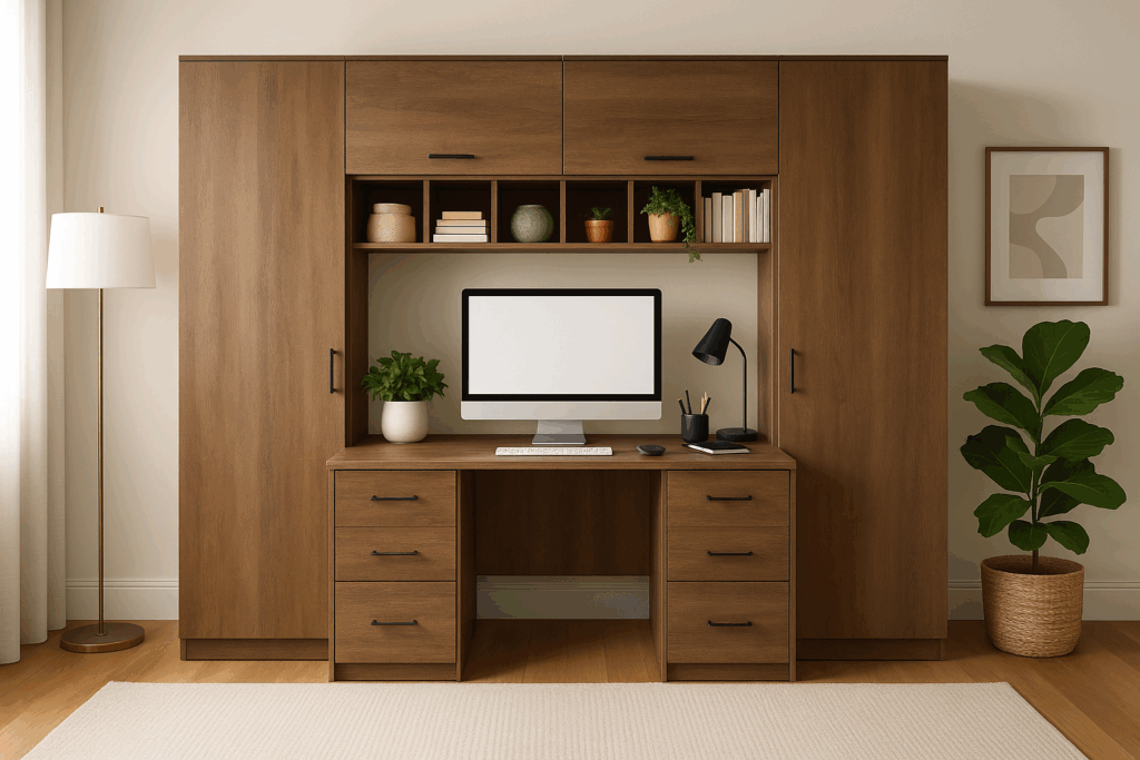 Elm Matte Custom Davidson Wall Unit Desk