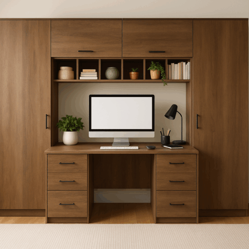 Elm Matte Custom Davidson Wall Unit Desk