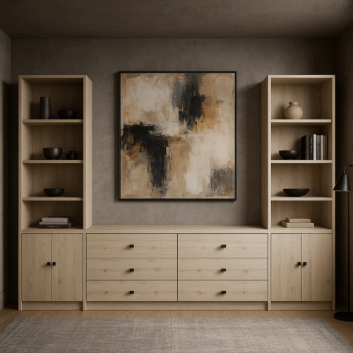 White Wash Matte Custom Display Unit