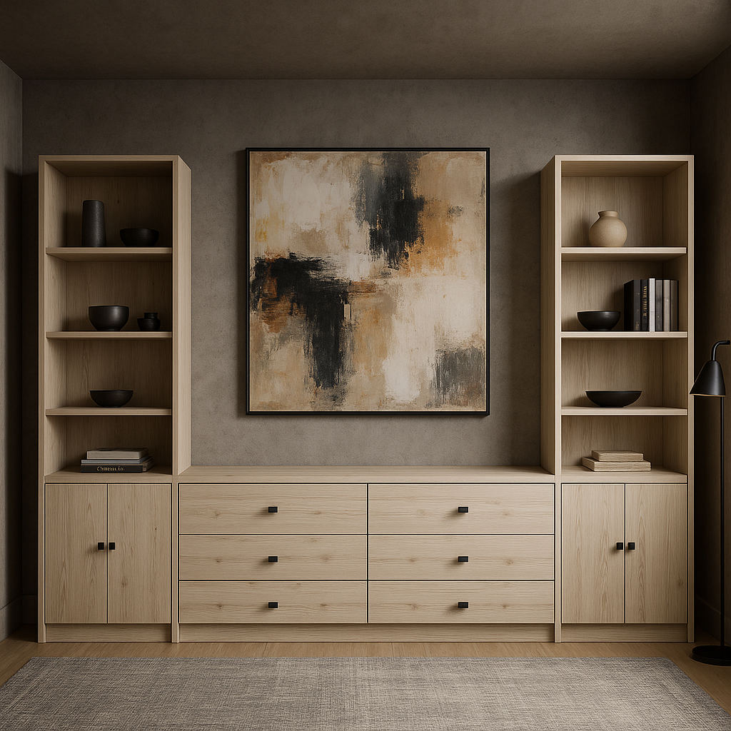 White Wash Matte Custom Display Unit