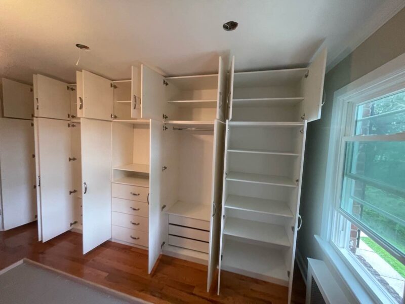 Custom White Matte Wardrobe System | Irvington, NY