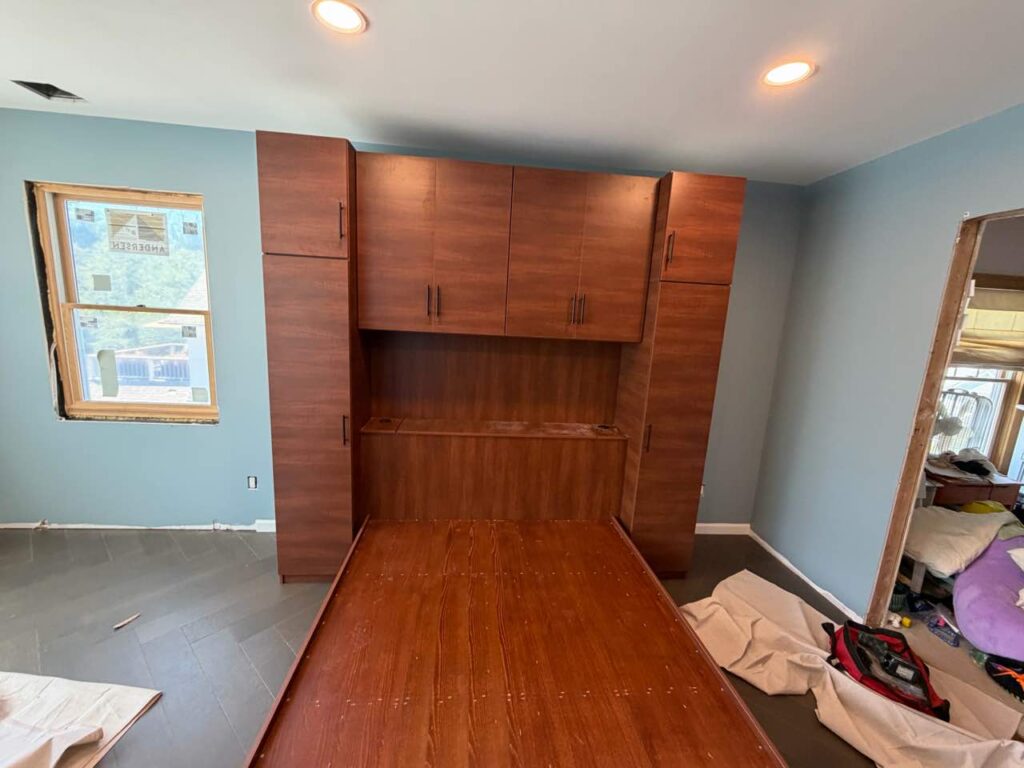 Custom Java Matte Pier Wall Platform Bed | Cold Spring Harbor, NY