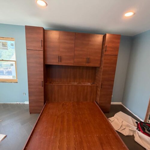Custom Java Matte Pier Wall Platform Bed | Cold Spring Harbor, NY