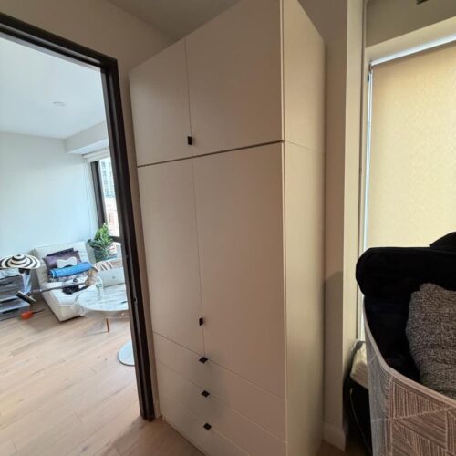 Custom Beige Matte Wardrobes | New York, NY