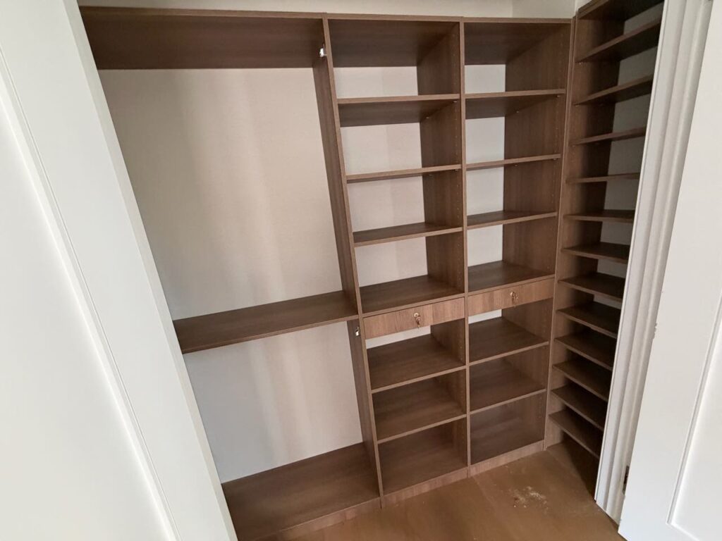 Custom Light Walnut Matte Closet System | New York, NY