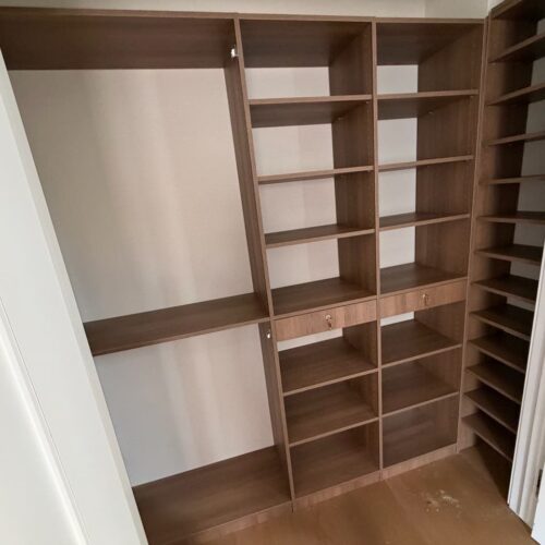 Custom Light Walnut Matte Closet System | New York, NY