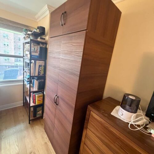 Albero Matte Wardrobe with Upper Storage Topper | Forest Hills, NY