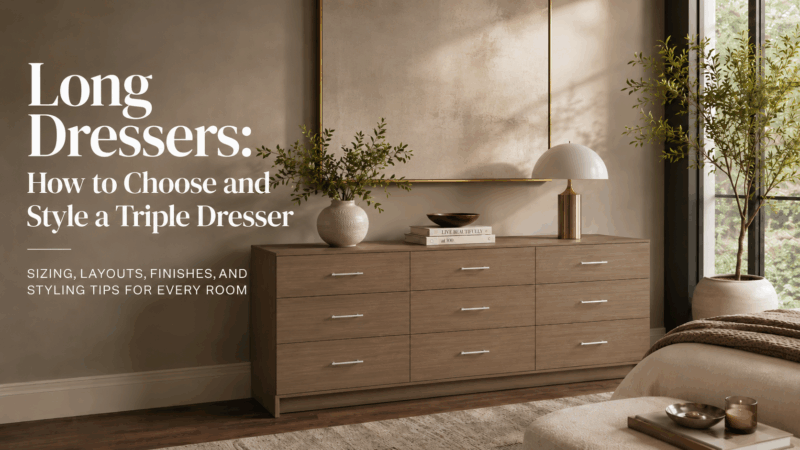 Long Dressers: How to Choose and Style a Triple Dresser