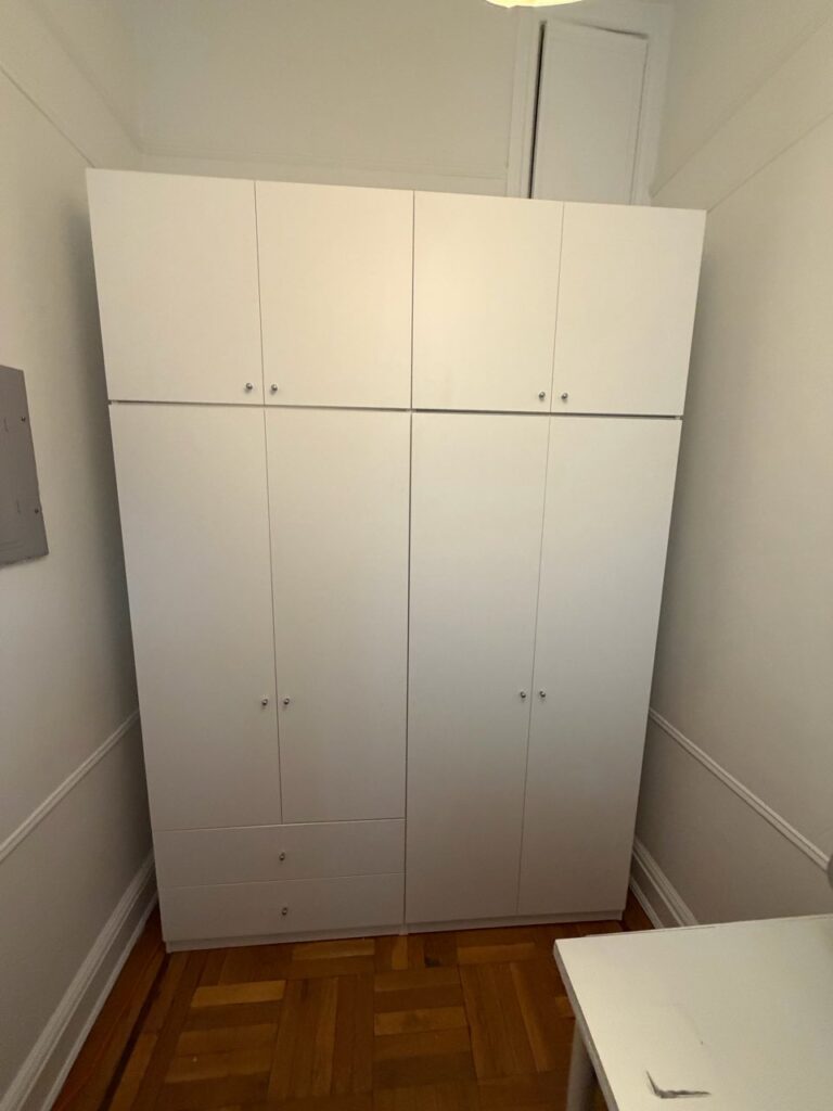 Wardrobe Closet with Drawers & Storage Toppers | Brooklyn, NY