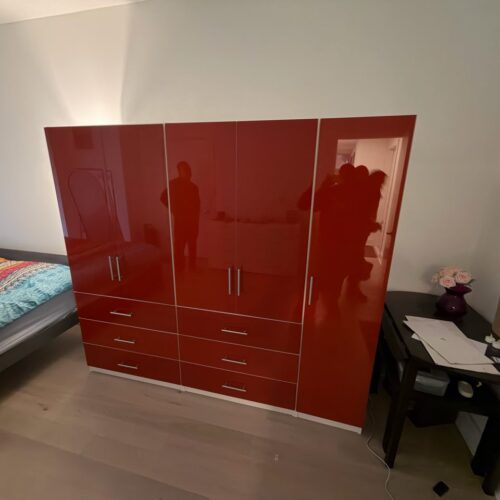 Triple Wardrobe Set with Glass Doors & Drawers | West New York, NJ
